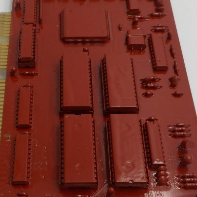 PCB conforma coating red